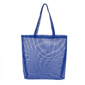 Anpassad design Klarblå Damer Mesh Handväska Mesh Tote Bag